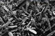A zoomed in image of silk powder before it's processed or milled